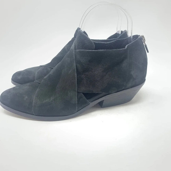 Eileen Fisher‎ Cluster Cutout Booties Black Suede Size US 7.5 - Picture 11 of 12
